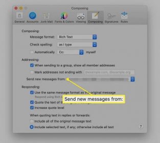 Jak zadat výchozí účet v macOS Mail 3