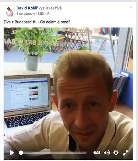 David Kolář – obchodní dovednosti živě na Facebooku - David Kolář