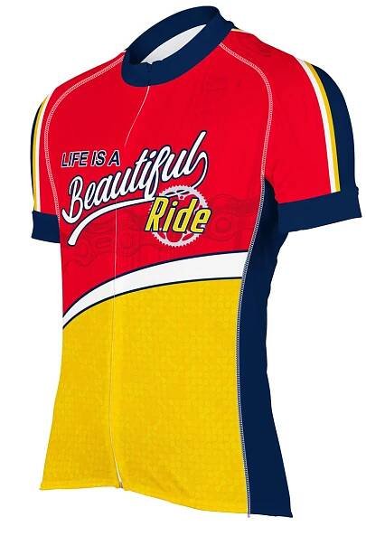 LIFE IS A BEAUTIFUL RIDE II MEN'S SHORT SLEEVE CYCLING JERSEY