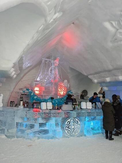 The bar made of ice