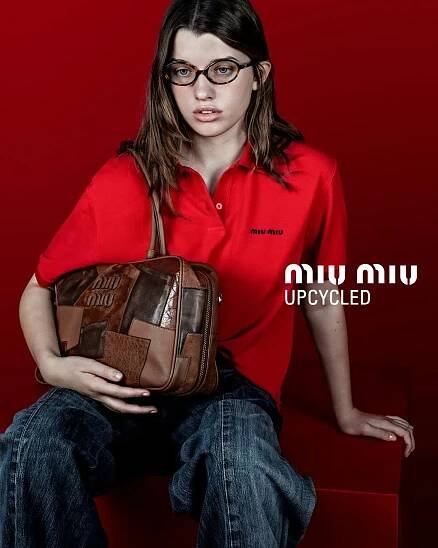 Miu Miu's 2024 Upcycled collection, including jackets, bras & accessories made of vintage denim