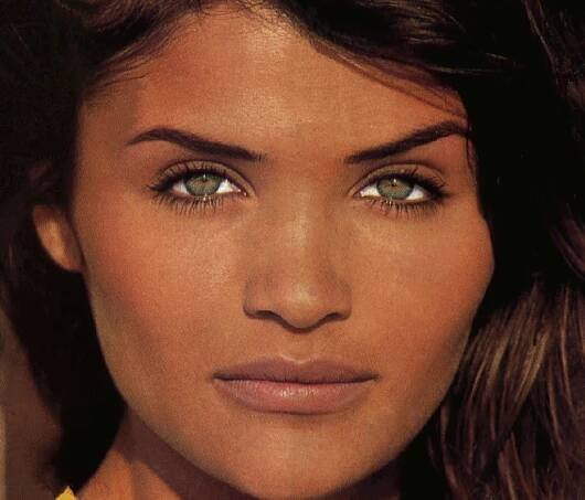 Helena Christensen wide cheekbones