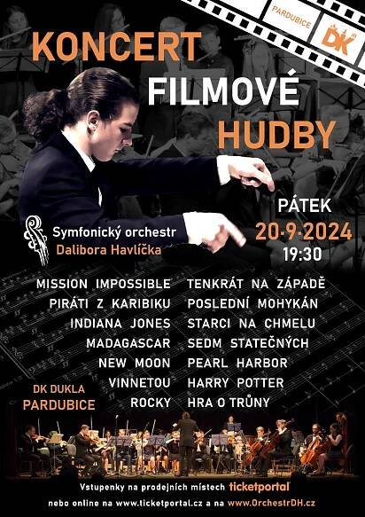 Koncert filmové hudby - Pardubice -Dům kultury Dukla, Gorkého 2573, Pardubice
