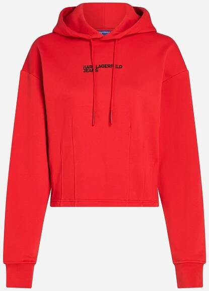MIKINA KARL LAGERFELD JEANS KLJ RELAXED PINKTUCK HOODIE - Fotografie č. 5