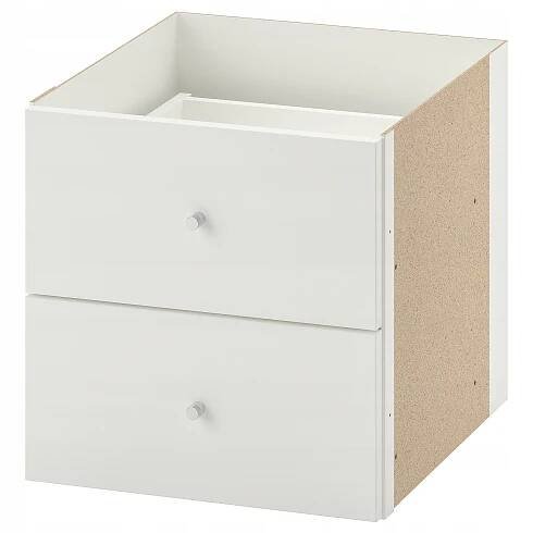 IKEA KALLAX vložka se 2 zásuvkami BÍLÁ 33x33 cm