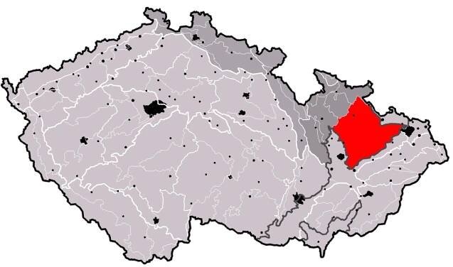 Hranice Hrubého Jeseníku a dalších oblastí Jeseníků.