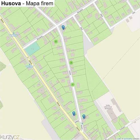 Husova - mapy | Kurzy.cz