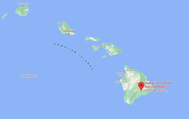 hawaii volcanoes national park map