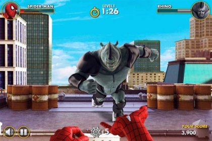 Spider Man Web Shooter Game Screenshot.