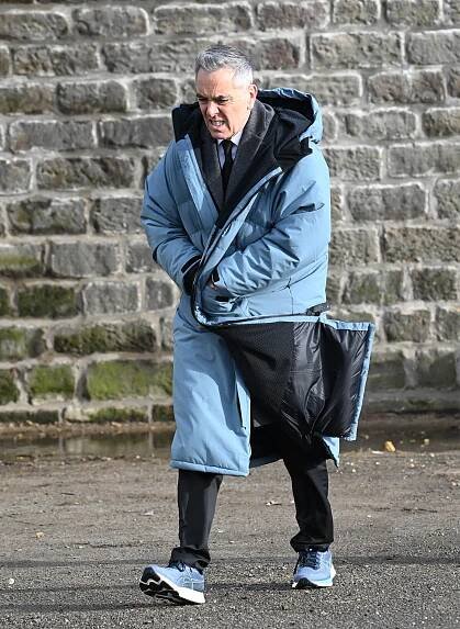 James Nesbitt In Coat Filming For Run Away 2