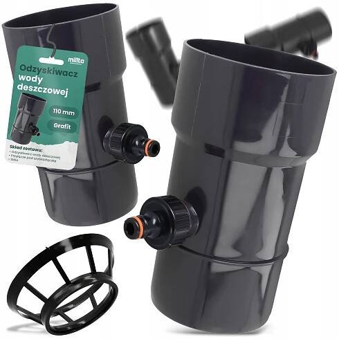 LAPAČ DEŠŤOVÉ VODY 110 MM SBĚRAČ DEŠŤOVÉ VODY REKUPERÁTOR DEŠTĚ RY X5