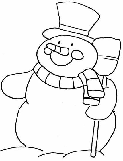 bonhomme de neige Coloriage