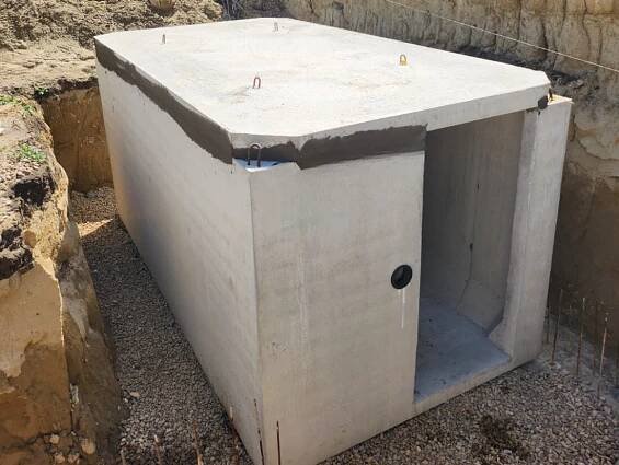 detailní reference, Hustopeče, betonový prefabrikovaný sklep, nádrž ND16, ND-16, db betonové jímky