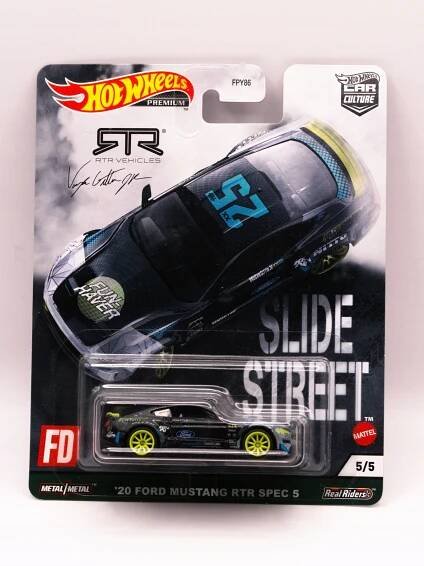 HOT WHEELS Sada 5 autíček - Sada Slide Street - Nissan Toyota Subaru Ford Model GRJ82