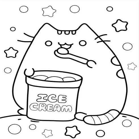 Pusheen omalovánky 39