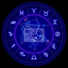 Střelec znamení zvěrokruhu, horoskop symbol, vektorové ilustrace
