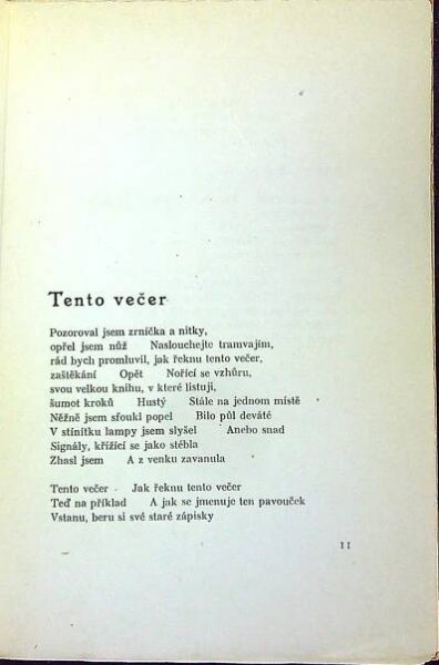 Tento večer. - Ztichlá klika - antikvariát 