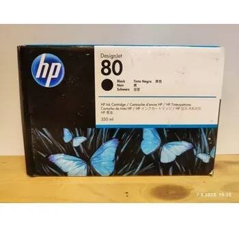 C4871A, HP 80 originální inkoustová náplň Black 350ml, po expiraci se zárukou