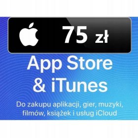 App Store iTunes 75 PLN Dobíjení Apple, iPhone