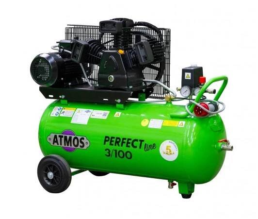 Pístový kompresor Perfect Line 3 kW - 100 l příkon 3 kW, sací výkon 580 l/min, tlak 10 bar, vzdušník 100 l, napětí 400/50 V/Hz