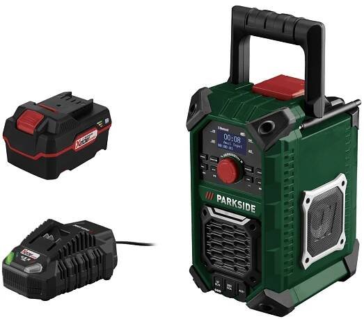PARKSIDE® Aku stavební rádio PBRA 20-Li B2, 4 Ah - undefined
