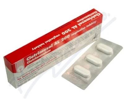 Clotrimazol AL 200 mg—3 vaginální tablety + aplikátor