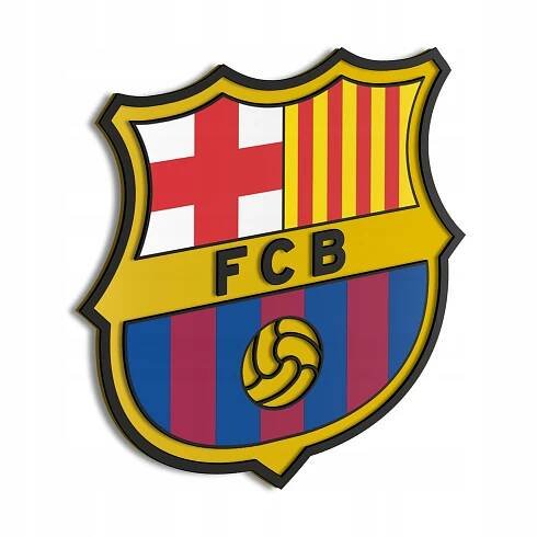 FC Barcelona Dřevěný 3D obraz na zeď Fotbalový erb