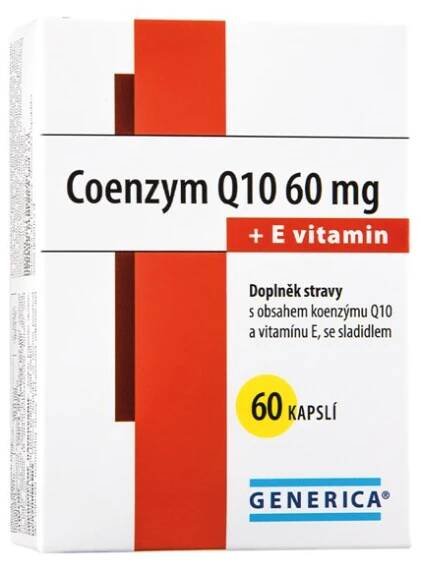 Generica Coenzym Q10 60 mg + E vitamin 60 kapslí