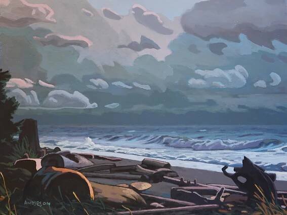  Pacific Storm 12 x 16 Acrylic on Canvas SOLD 
