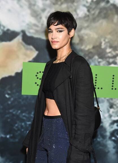 Sofia Boutella at the Adidas x Stella McCartney Launch Event held at Henson Recording Studios on February 2, 2023 in Los Angeles, California. (Photo by Gilbert Flores/WWD via Getty Images)