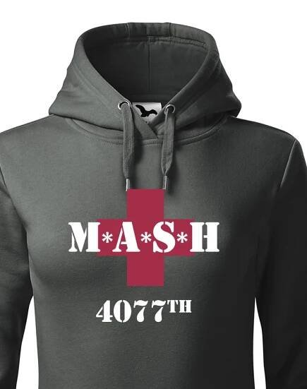 Dámská mikina s potiskem legendárního seriálu MASH 4077