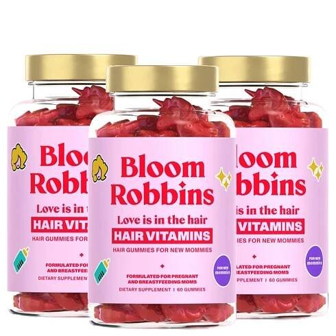 Bloom Robbins LOVE is in the HAIR Vitamíny na vlasy pro maminky - GUMÍDCI 60ks - 3 MĚSÍČNÍ BALENÍ