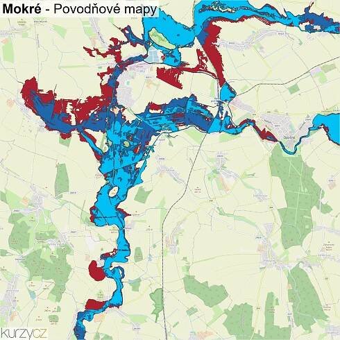 Mokré - mapy | Kurzy.cz
