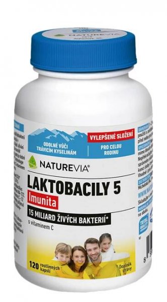 NATUREVIA Laktobacily 5 Imunita 120 kapslí