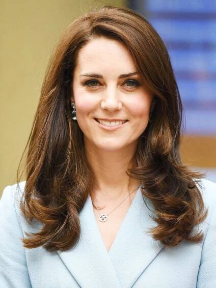 Kate Middleton with chestnut brown hair