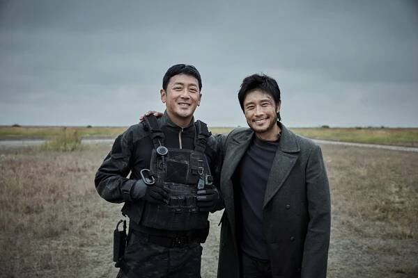 Baekdusan - Z natáčení - Jeong-woo Ha, Byung-hun Lee