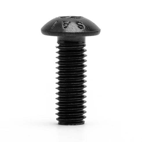 Šroub M5x14 mm s čočkovitou hlavou s vnitřním šestihranem nerez A2, černý, 10 ks/bal | Biketone