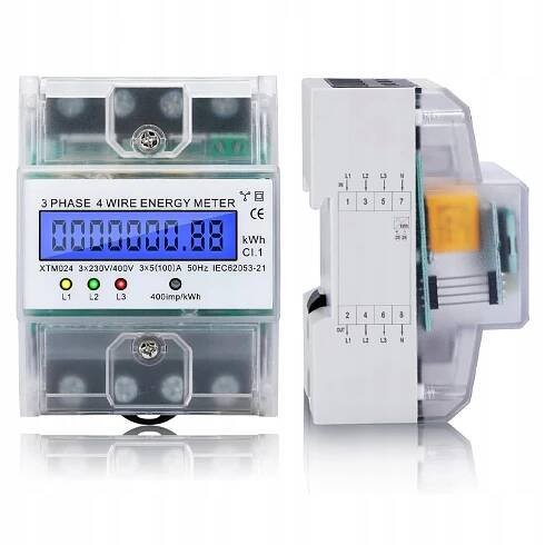 ELEKTROMĚR 3-FÁZOVÝ NA DIN LIŠTU 230/400V 5-100A EAN (GTIN) 6214174032741