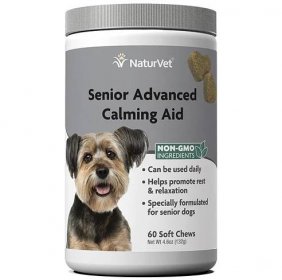 NaturVet Senior Advanced Calming Aid Soft Chews for Dogs