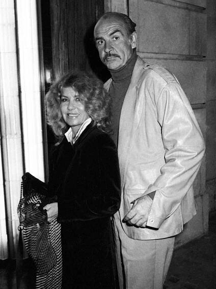 Sean Connery and wife Micheline Sighting at Langan's Brasserie - April 1988