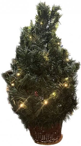 Stromeček v proutí 20 LED 60cm na baterie 3xAA