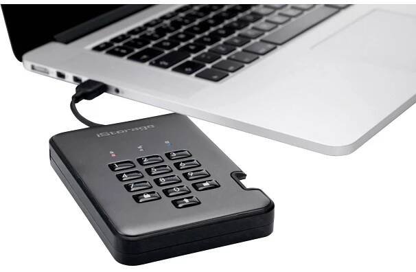 iStorage diskAshur PRO 2® 1 TB externí SSD disk USB 3.2 (Gen 2) IS-DAP2-256-SSD-1000-C-G