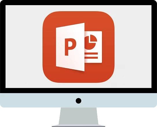 Computer med Powerpoint Logo