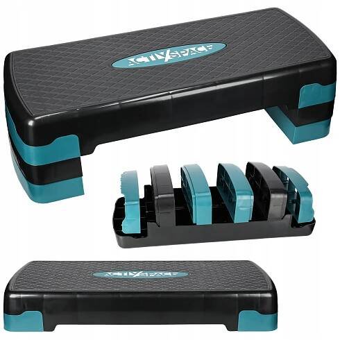 STEP SCHŮDEK PRO FITNESS CVIČENÍ AEROBIKU 3 STUPNĚ STEPPER MODULÁRNÍ PLOŠINA
