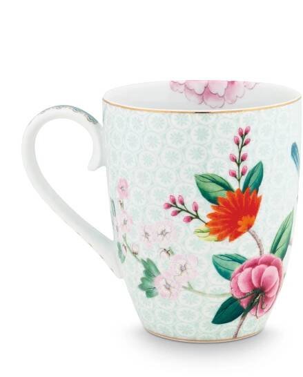 Pip Studio Blushing Birds hrnek 350ml, bílý