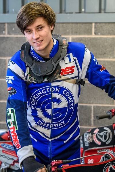Connor Bailey - Workington GT Tyres Comets during the National Development League match between Belle Vue Colts and Workington Comets at the National Speedway Stadium, Manchester on Friday 25th August 2023. (Photo: Ian Charles | MI News)