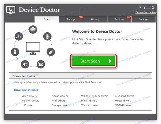 Spusťte systémový sken a vyhledejte ovladač tiskárny HP Deskjet 1510 v Device Doctor