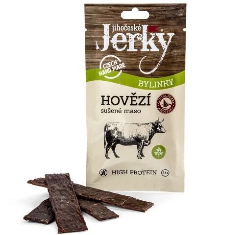 Jihočeské Jerky Hovězí - bylinky - Regionální potravina 
