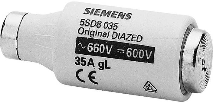 Siemens 5SD8035 sada pojistek velikost pojistky = DIII 35 A 690 V/AC 5 ks