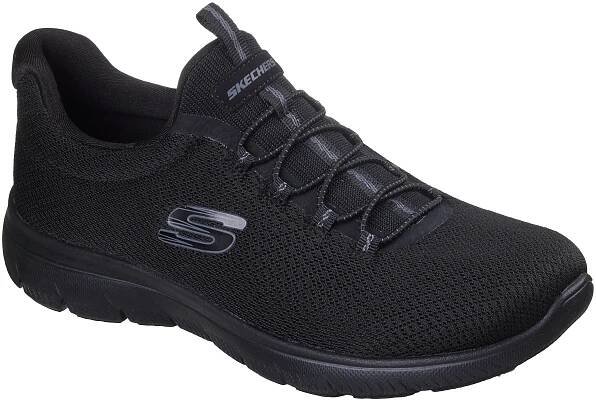SKECHERS Slip on boty 'SUMMITS-SUMMER BLUSH' – černá: přední strana